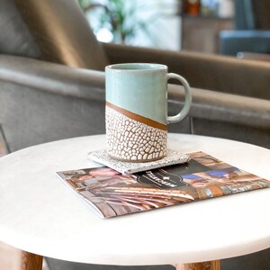 Stoneware Crackle Mug 12oz robins egg blue