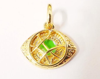 golden Devil's Eye Charm pendant ALE S925 Silver