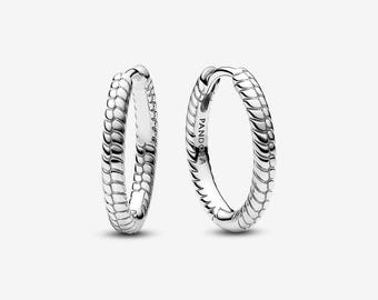 Silver Moments Small Charm Hoop Earrings S925 ALE