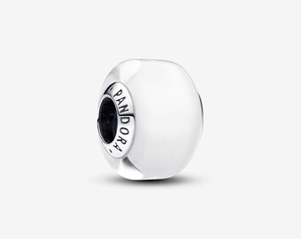 White Mini Murano Glass Charm