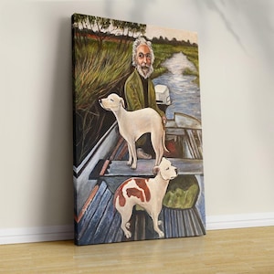 Goodfellas Old Man and Dogs målningaffisch, Good Fellas affischtryck, redo att hängas