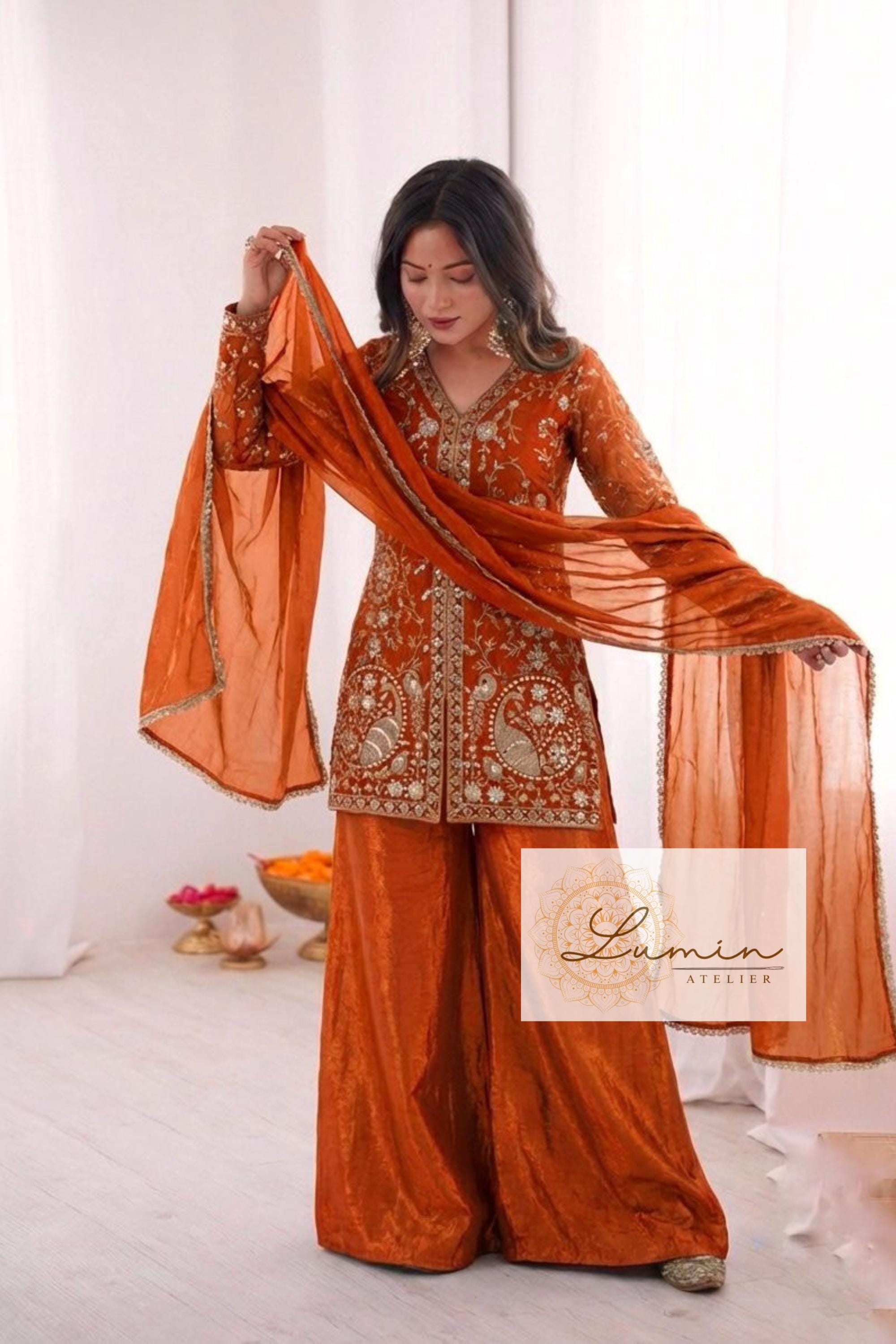 Designer Palazzo Dress - Etsy