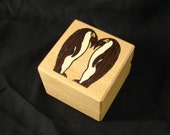 Ring Box With Inlaid Penguin. Free Shipping and Engraving. RB-28