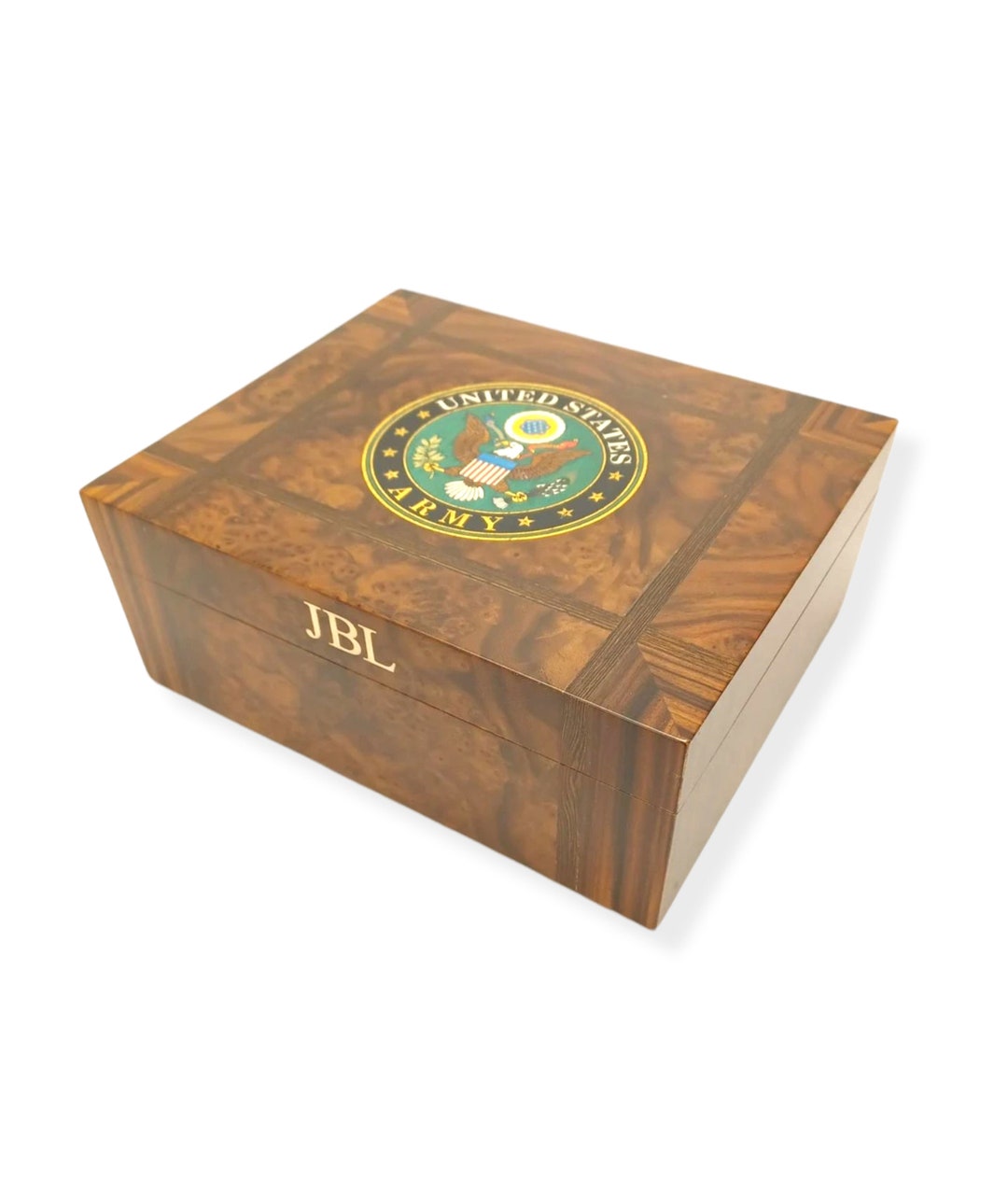 24 Count Inlaid Custom Humidor Handcrafted in the U.S. Free Etsy