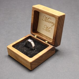 Ring Box, Love You to The Moon and Back Inlaid. Free Engraving and Shipping. RB-68 image 3