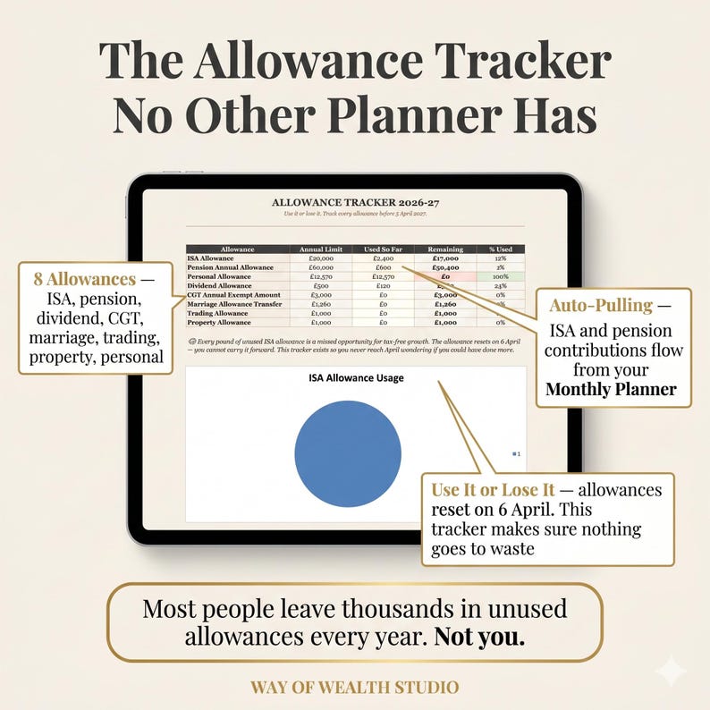 Tax Year Planner 2026-27 UK Spreadsheet, HMRC Deadline Tracker Google ...