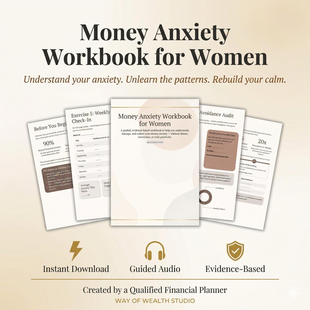 Money Anxiety Workbook for Women PDF, Financial Stress Journal, Guided ...