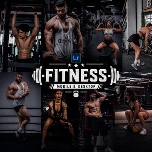 40 Lightroom-förinställningar för fitness | Mobil och dator | Gym, träning, atletisk, stark, dynamisk, muskler, sport