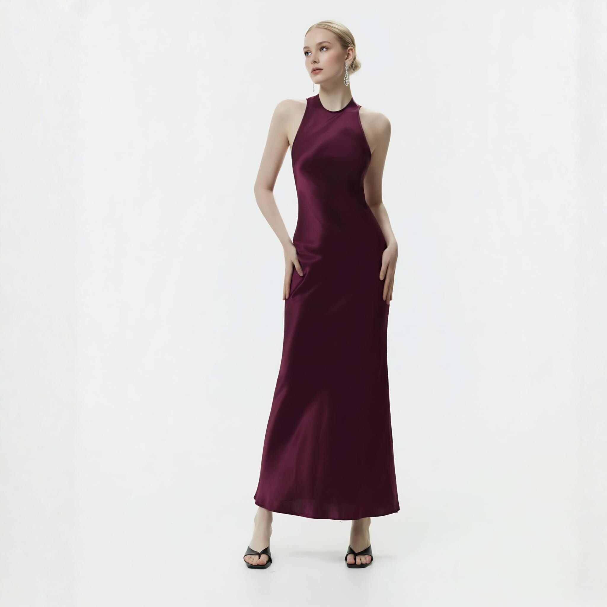 chinese dress ladies Rihoas Elegant Satin Slip Dress