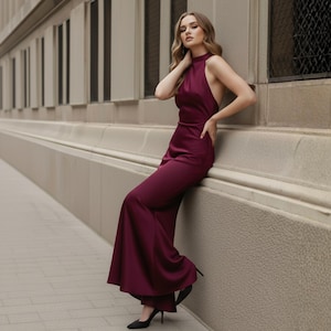 tailored silk dress Karen Millen Structured Viscose Satin Stitch Detail Tailored Pencil Maxi Dress in Champagne