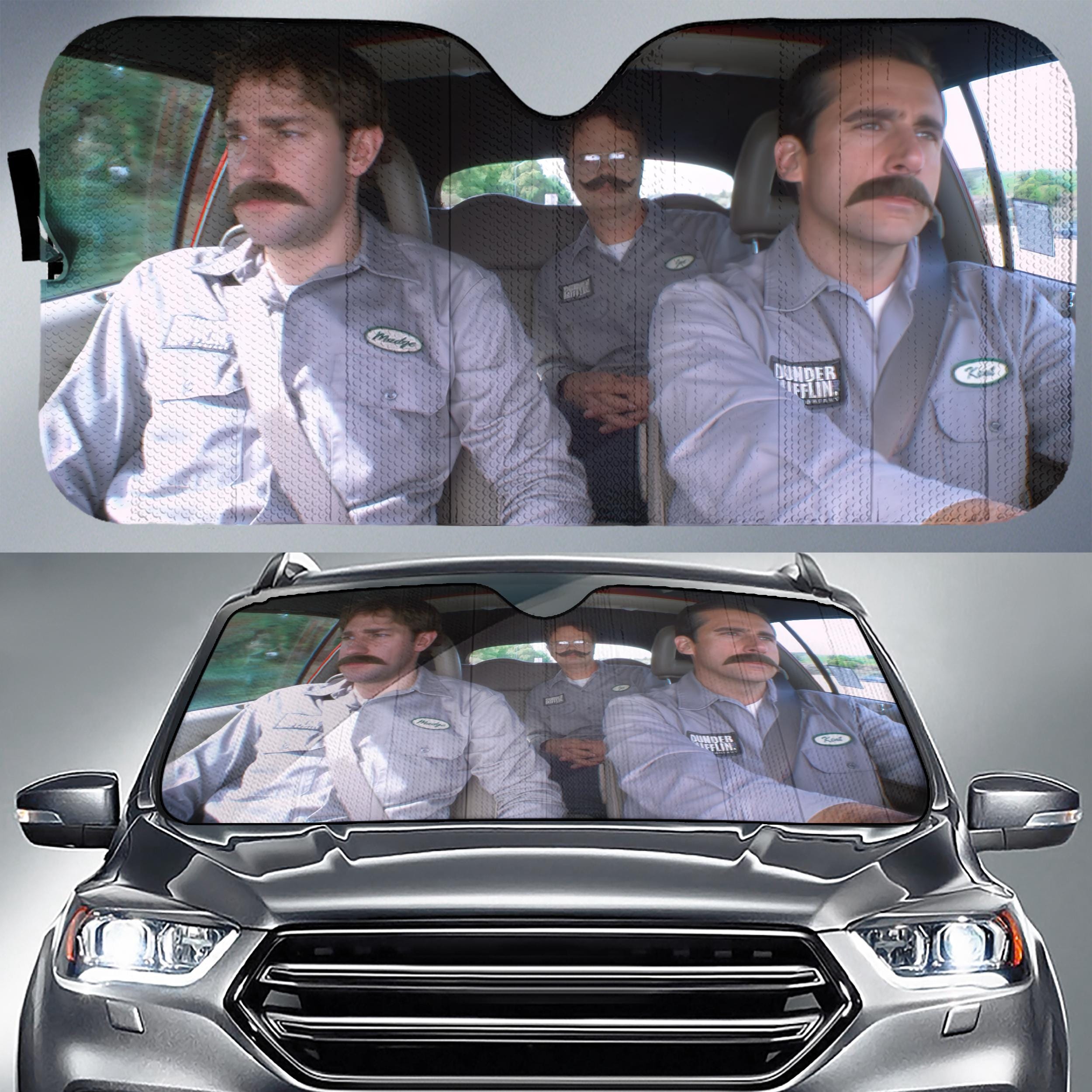 Discover The Office Car Sun Shade, The Office Sun Shade Jim Halpert and Michael Scott Car Accessories