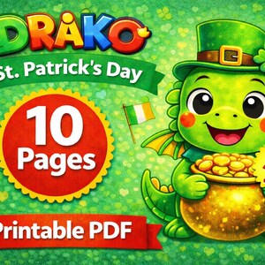 St. Patrick’s Day Coloring Pages for Toddlers Ages 2–5 | Cute Mini Coloring Book Printable PDF | Instant Download