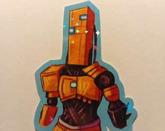 Swordsmachine Stickers (2 inch, star Holo, vinyl)