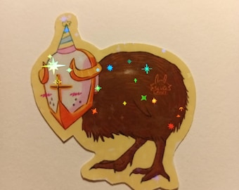 Kiwivogel Gabriel Ultrakill Stickers (klein 2 inch, holo ster, vinyl)