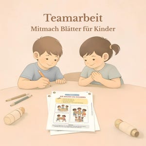 Activity sheets on teamwork – printable PDF | Learning about feelings | Kindergarten & preschool