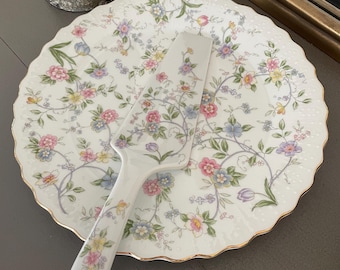 Andrea by Sadek Floral Plate & Serving Set Vintage Cake Plate and Server