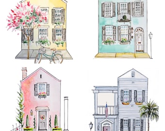 Charleston Fancy Print Set of Four