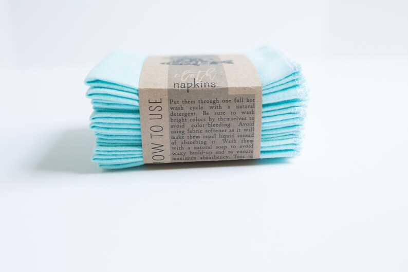100 Organic Unpaper Towels Cloth Napkins Organic Thread Etsy