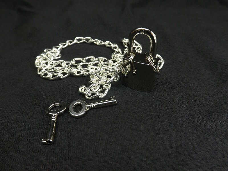 Locking Belly Chain Bdsm Jewelry Steel Belly chain with chrome lock