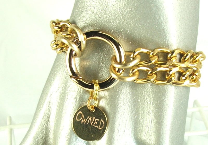 owned bracelet bdsm jewelry mens submissive jewelry male slave jewelry