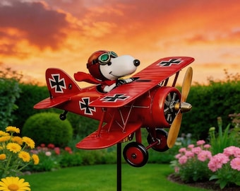 Vintage Snoopy Flying Ace Watch: 1965 Peanuts, Rotating Biplane - Etsy