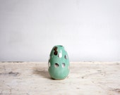 mint and silver mini bud vase