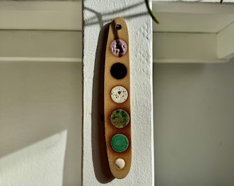 Narrow Ceramic Wall Art - Speckled Stoneware