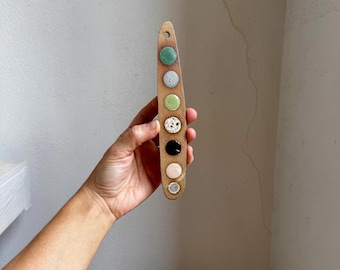 Narrow Ceramic Wall Art - Speckled Stoneware