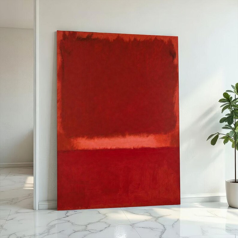 Bold Red Rothko Style Canvas Print, Modern Color Field Art - Etsy
