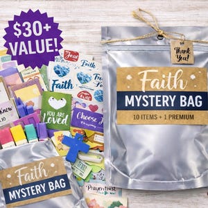 Faith Mystery Bag | Bible Study Journaling Supplies (10 Items + 1 Surprise)