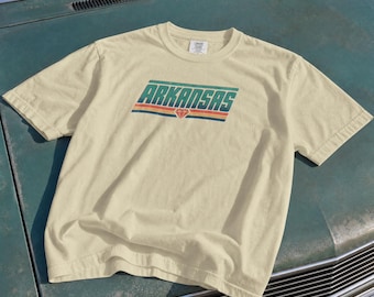 Camiseta retro de Arkansas, camiseta vintage de Arkansas estilo años 80, regalo para los habitantes de Arkansas, ropa de la Universidad de Arkansas, camiseta del orgullo estatal, camiseta retro de AR