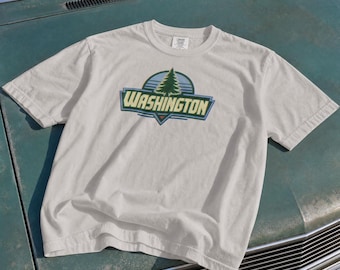 Washington Retro Shirt, Vintage Washington State T-shirt, Washington Souvenir T-shirt, Retro Stijl Washington Cadeau, Comfort Colors Stijl T-shirt