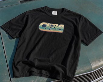 Camiseta retro cubana estilo años 80, camiseta con estampado de palmeras, camiseta de recuerdo de La Habana con efecto desgastado, estética veraniega playera, regalo unisex para vacaciones.