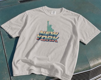 New York Retro T-shirt, Vintage NYC Graphic Tee, Esthetisch jaren 90 Big Apple shirt, Unisex Streetwear cadeau voor New Yorkers