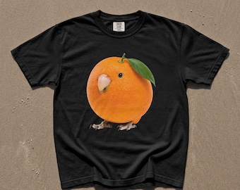 Oranje vogel grappig shirt