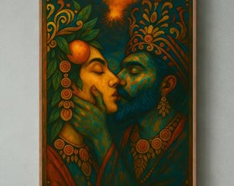 Póster de pareja besándose, arte romántico, decoración de amor, imagen de pareja, regalo para parejas