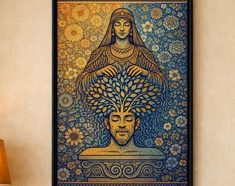 Cabezas moriscas sicilianas, carteles folclóricos mediterráneos, arte decorativo siciliano.