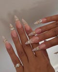 gold chrome 3d bangle Press-On Nails | Hand-Painted Custom Nails | Reusable Nail Set product logo