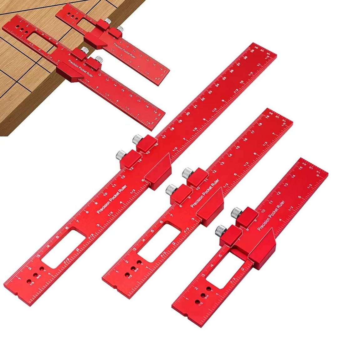 Scribing Ruler Hbm Precision T-type Scribing Ruler – Aluminum Woodworking Square With ...