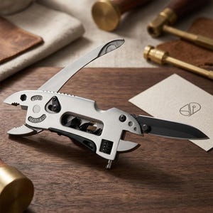 Outdoor Survival Multi Tool Pliers Pocket Knife Screwdriver Adjustable Wrench Camping Repair Kit