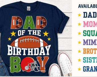 Football Birthday Family Shirts, Matching Squad Tees, Game Day Apparel