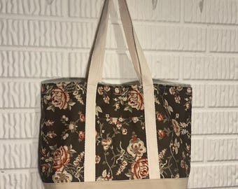 Quilted Market Bag with Pocket