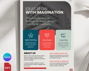 Business Flyer Template | Corporate Flyer Editable Design | Canva & PowerPoint