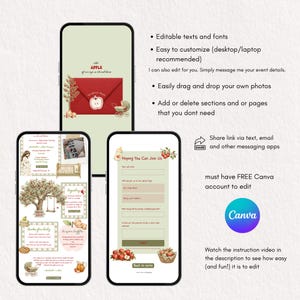 Apple of Our Eye ベビーシャワーのウェブサイト招待状（出欠確認付き）、秋のリンゴ園ベビーシャワー招待状、秋のベビーシャワー、ウェルカムサイン付き 画像 3