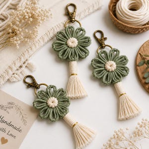 Macrame Keychain Pattern PDF For Intermediates, Macrame Tutorial for Beginner, How to Macrame, Macrame PDF Instruction, Digital Download