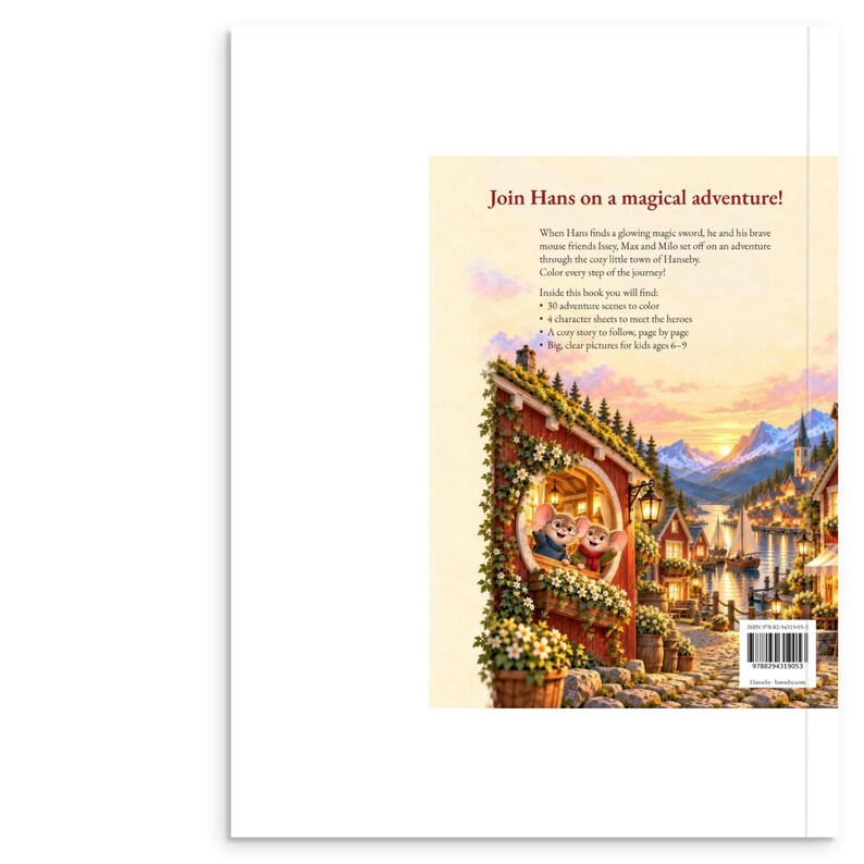 Hanseby Magic Sword Adventure Coloring Book | 30 Scenes + 4 Characters (PDF Download) image 2