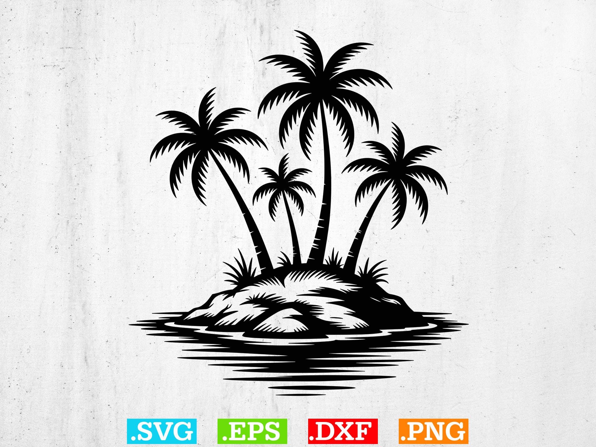 Palm Tree SVG Cut Files Bundle, Beach Life Designs (digital Download ...