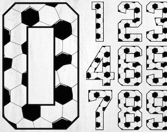 Soccer Numbers SVG, Team Numbers Design (Digital Download)