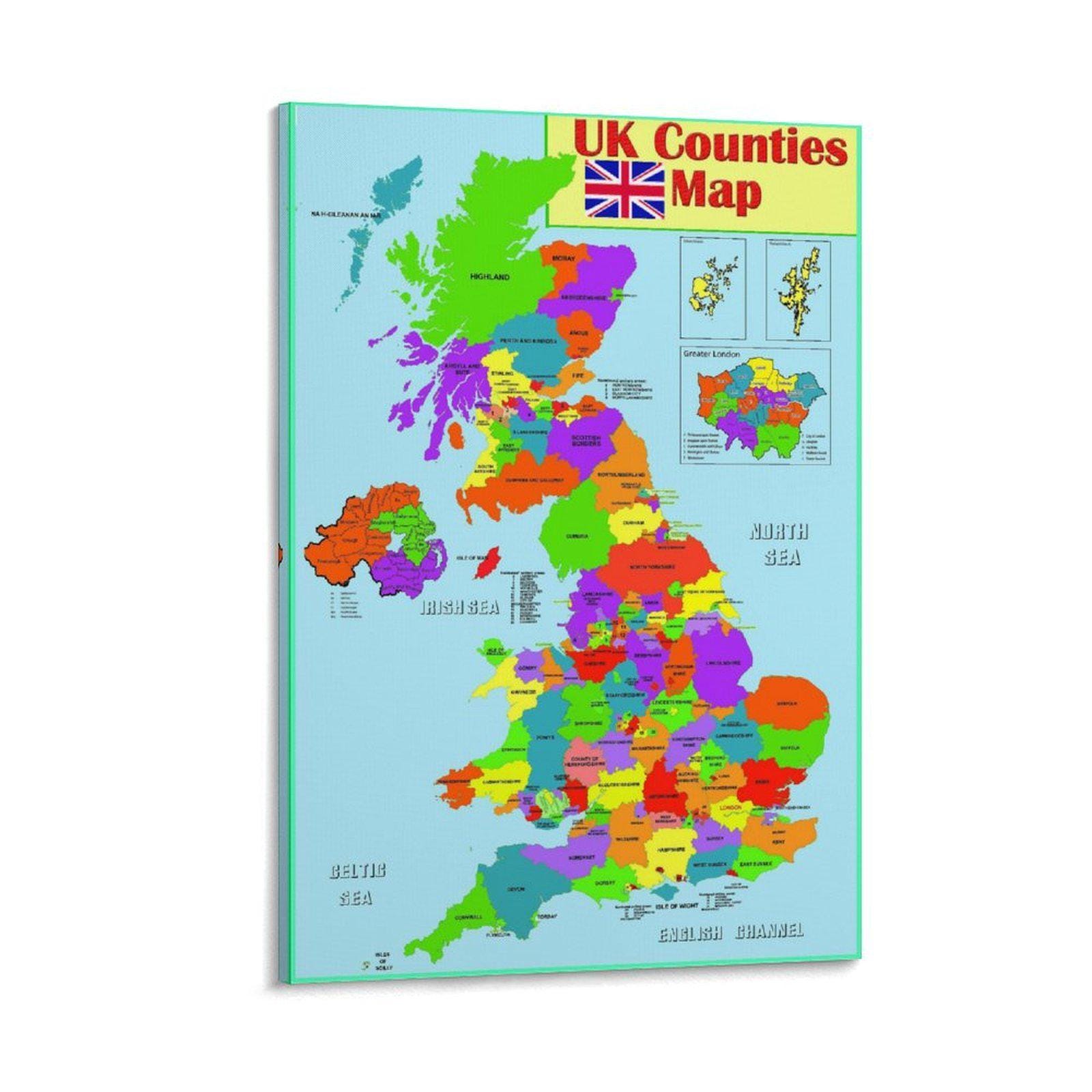 British County Map - Etsy