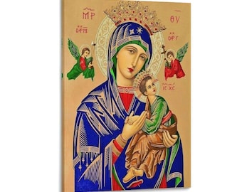 Antique Our Lady of Perpetual Help • Early 1900s Framed Religious Print ...